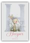 Name Card- Blueberry Bunnies- Personalized name card 1