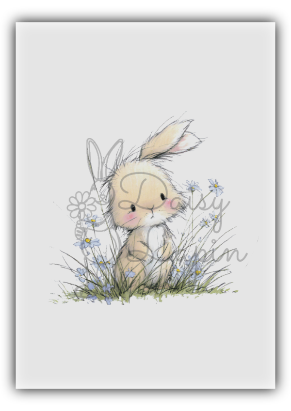 Blueberry Bunnies- Bunny in the flowers