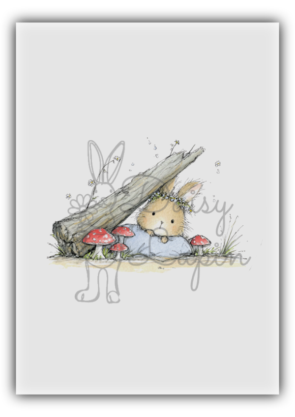 Blueberry Bunnies- Bunny with the mushrooms