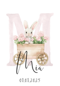 Name Card- Rose Bunnies- Personalized name card (2)