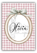 Name Card - Vintage Bunnies- Personalised name card (1)