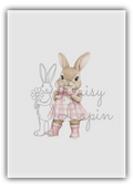 Rose Bunnies- Bunny in pink shoes