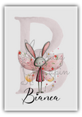 Name Card- Cherry Bunnies- Personalized name card (2)