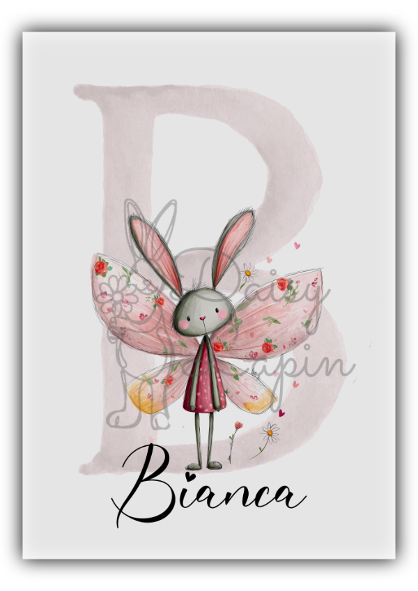 Name Card- Cherry Bunnies- Personalized name card (2)