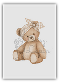 Comfy Bears- Bear with gingham bow