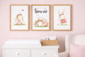 Name Card- Blush Bunnies - Set of 3 bunnies (2)