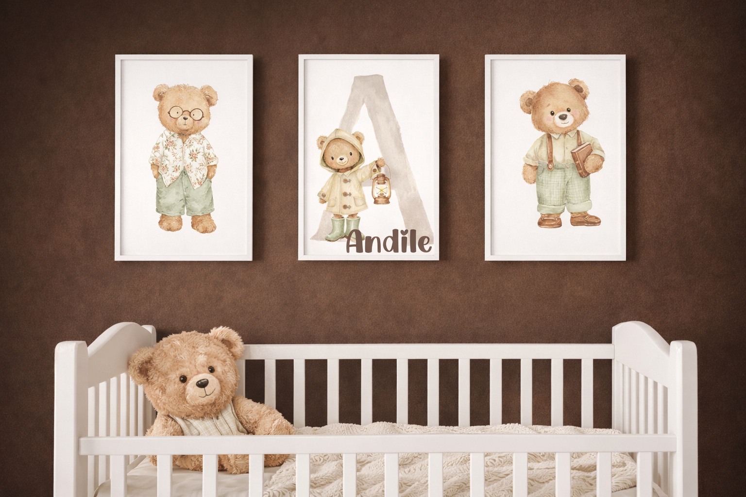 Name Card- Comfy Bears- Set of bears for boys