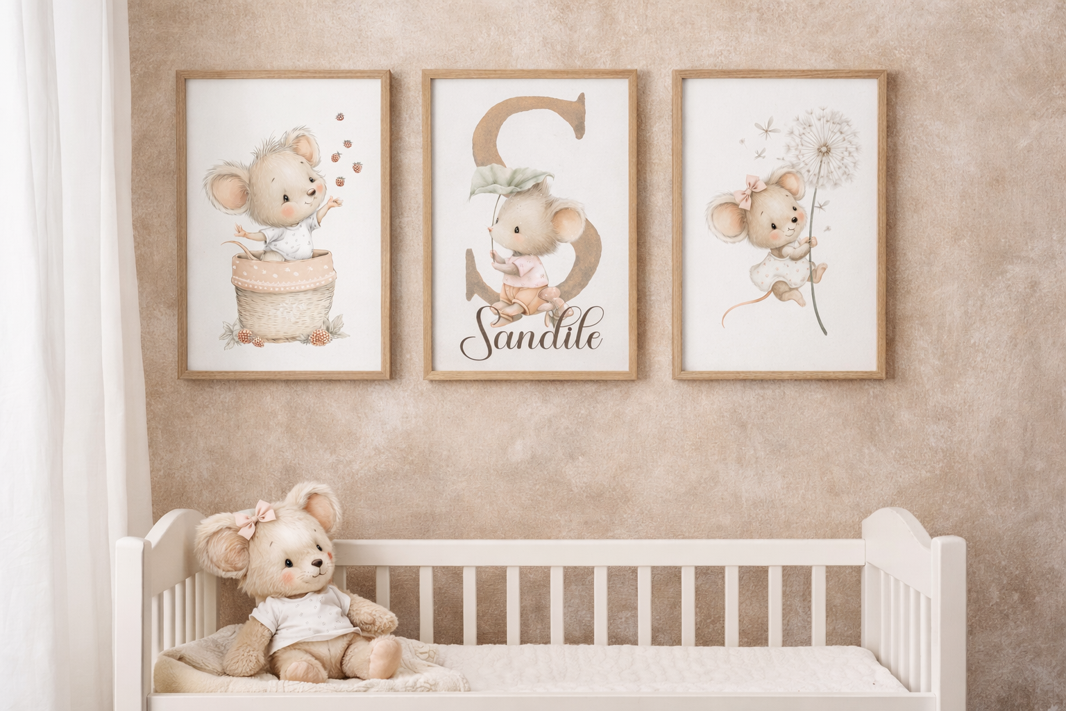 Name Card- Mulberry Mouses- Set of 3 mouses (2)