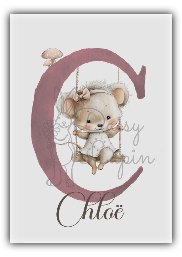 Name Card- Mulberry Mouses- Personalized name card (1)