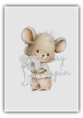 Mulberry Mouses- Mouse holding a dandelion