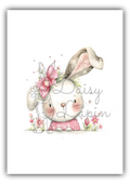 Bunny faces- Bunny with one ear up