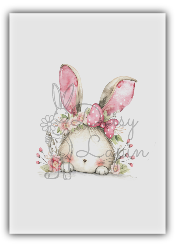 Bunny faces- Bunny with pink ears