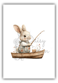 Garden Bunnies- Bunny in a sail boat