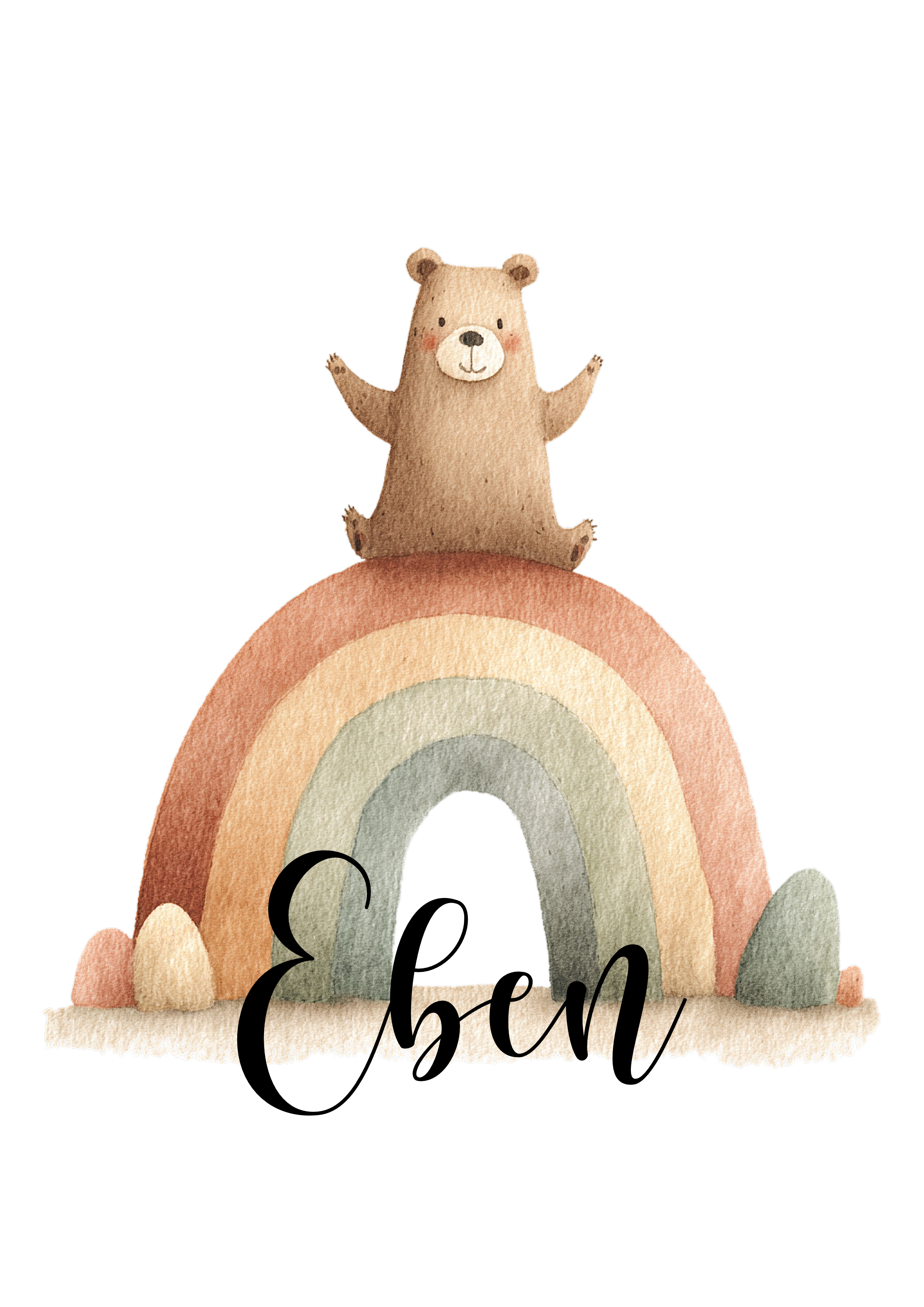 Name Card - Nursery Bears- Personalized name card 2
