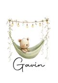Name Card- Nursery Bears- Personalised name card 3
