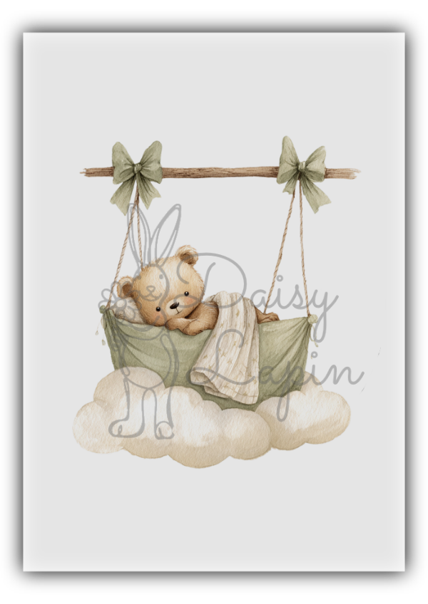 Nursery Bears - Bear in Hanging basket