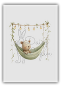Nursery Bears- Bear in hanging bag with lights