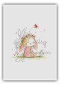Blush Bunnies-Bunny sitting on the grass
