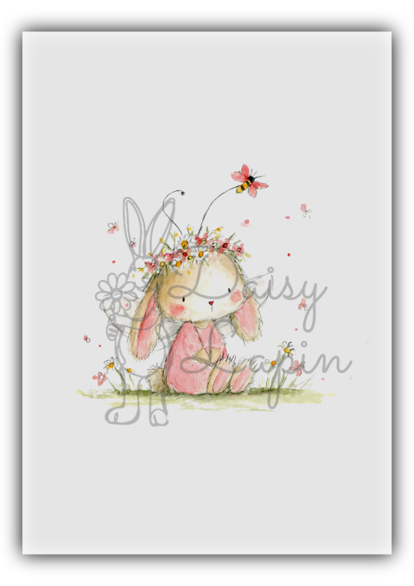 Blush Bunnies-Bunny sitting on the grass
