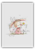 Blush bunnies- Bunny with a star wand