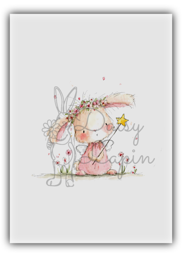Blush bunnies- Bunny with a star wand