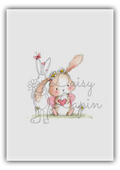 Blush Bunnies- Bunny with daisy crown