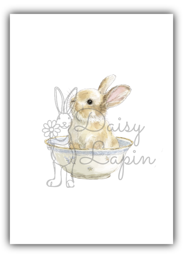 Sugar Bunnies- Bunny sitting in a cup