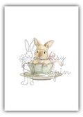 Sugar Bunnies- Bunny sitting in a green cup