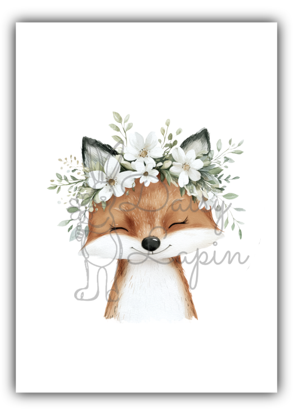 Daisy Animals- Fox with a daisy crown