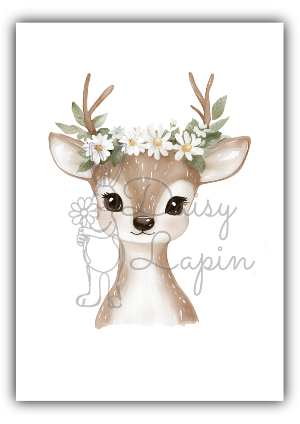 Daisy Animals- Deer with daisy crown