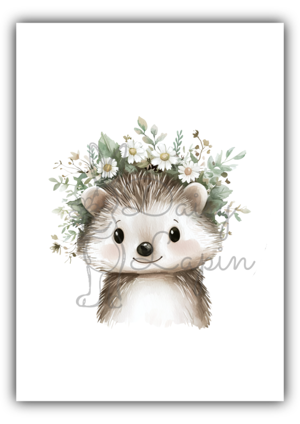 Daisy Animals- Porcupine with a daisy crown