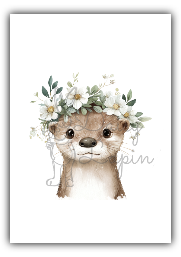 Daisy Animals- Otter with a daisy crown