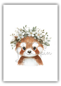 Daisy Animals- Red panda with a daisy crown