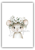 Daisy Animals- Mouse with a daisy crown